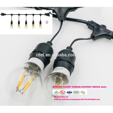 SL-70 E27 base suspensa soquete café corda luzes jardim ao ar livre lâmpada luzes string